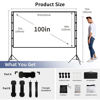 Picture of 100 inch Projector Screen with Stand, Wootfairy Foldable and Portable Projection Screen 16:9 4K HD Rear Front Wrinkle-Free Movie Screen with Carry Bag for Indoor Outdoor Home Theater Backyard Cinema