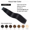 Picture of SUYYA Tape in Hair Extensions Human Hair 100% Remy Human Hair Jet Black 50g/pack 20pcs Straight Seamless Skin Weft Tape Hair Extensions(22 inches #1 Jet Black)