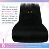 Picture of Sunny Black Hair Extensions Sew in Weft Hair Extensions Human Hair Jet Black Silky Straight Human Hair Extensions Sew in Double Weft Hair Extensions Real Human Hair 100g 16inch