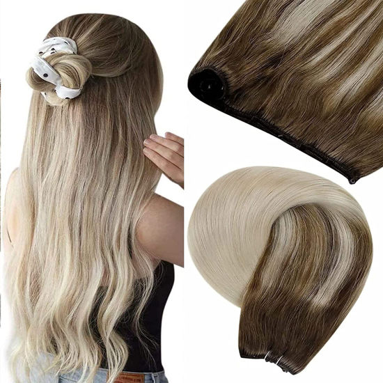 Ombre Balayage micro beads hair extensions, micro loop extensions Real  Human Hair Ombre Balayage