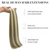 Picture of Human Hair Extensions Tape in, Light Brown Highlighted Medium Blonde 20 Inch 50g 20pcs, DOORES Tape in Hair Extensions RSkin Weft Seamless Tape in Hair Extensions