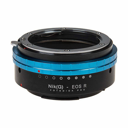 Picture of Fotodiox Pro Lens Mount Adapter Compatible with Nikon Nikkor F Mount G-Type D/SLR Lenses to Canon RF (EOS-R) Mount Mirrorless Camera Bodies