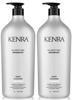 Picture of Kenra Clarifying Shampoo | Deep Cleansing | Color-Safe Formula | Removes Dulling Deposits & Product Build Up | Brightens Highlighted, Bleached, or Gray Hair | All Hair Types | 33.8 fl. Oz (2-Pack)