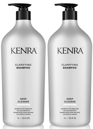 Picture of Kenra Clarifying Shampoo | Deep Cleansing | Color-Safe Formula | Removes Dulling Deposits & Product Build Up | Brightens Highlighted, Bleached, or Gray Hair | All Hair Types | 33.8 fl. Oz (2-Pack)