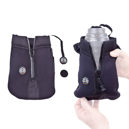 Picture of SPIDER HOLSTER - SpiderPro Medium Camera Lens Pouch for Any Belt Featuring One-Handed Zipper Access, Built-in Rain Hood, and Velcro Lens-Cap Tether - Designed to Fit 24-70mm Lens