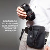 Picture of SPIDER HOLSTER - SpiderPro Medium Camera Lens Pouch for Any Belt Featuring One-Handed Zipper Access, Built-in Rain Hood, and Velcro Lens-Cap Tether - Designed to Fit 24-70mm Lens