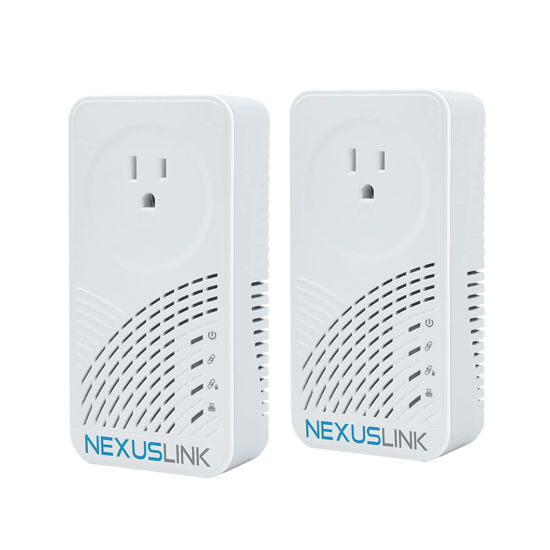 Picture of Nexuslink Wave 2 G.hn Powerline Adapter | Pass-Through Outlet | 2000 Mbps I 2-Unit Kit I (GPL-2000PT-KIT)