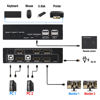 Picture of KVM Switch HDMI for Dual Monitor, cenmate HDMI KVM Switch with 4 HDMI Cable and 2 USB Cable for 2 Computers Share Keyboard Mouse Printer and 2 Monitors, Support 4K/60Hz, Hotkey, Extended/Mirror Mode