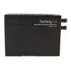 Picture of StarTech.com 10/100 Mbps Ethernet to Fiber Optic Media Converter - ST Multimode - 1310nm - 2km - Full/Half Duplex (MCM110ST2) Black