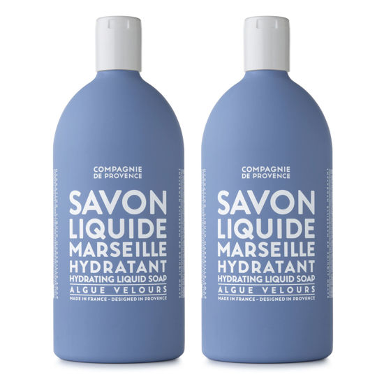 Picture of Compagnie de Provence Savon de Marseille Extra Pure Liquid Soap - Velvet Seaweed - Bulk 67.6 Fl Oz Plastic Bottle Refill