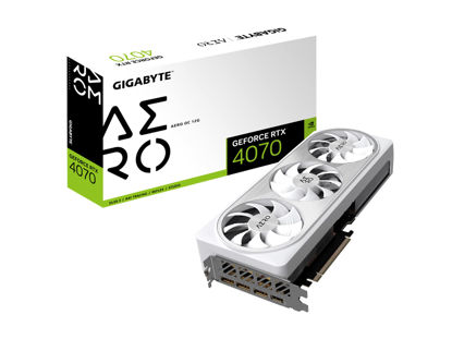 Picture of Gigabyte GeForce RTX 4070 AERO OC 12G Graphics Card, 3X WINDFORCE Fans, 12GB 192-bit GDDR6X, GV-N4070AERO OC-12GD Video Card