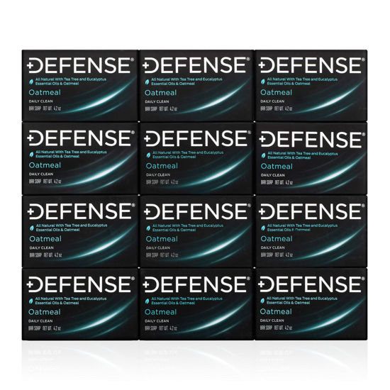 Picture of Defense Soap 12pk All Natural Oatmeal Bar Soap for Men | Made by Wrestlers with Tea Tree Oil & Eucalyptus Oil to Defend Against Fungus and Promote Healthy Skin