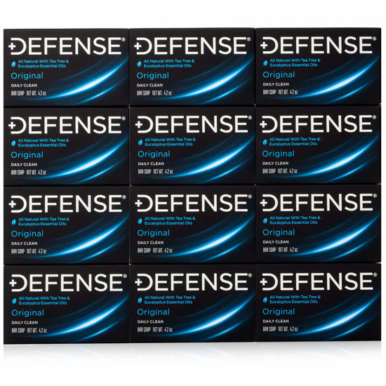 Picture of Defense Soap 12pk All Natural Tea Tree Bar Soap for Men | Made by Wrestlers with Tea Tree Oil & Eucalyptus Oil to Defend Against Fungus and Promote Healthy Skin