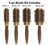 Picture of Olivia Garden Nano Thermic Ceramic + Ion Round Thermal Hair Brush kit contains NT-54, NT-44, NT-34, NT-24 (4-Piece Bag)