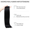 Picture of Human Hair Clip in Extensions, Jet Black 110g 7pcs 14 Inch, DOORES Seamless Clip in Hair Extensions Human Hair Extensions Clip in Straight Trick Hair Skin Weft Remy Natural Hair