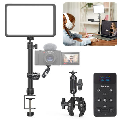 Picture of Professional Streaming Key Light, VIJIM K20 Pro 11" Desk Mount LED Video Light Panel Lighting Kit with Remote & Super Clamp, Bi-Color Photography Key Light for Game/Studio/Zoom Meetings