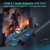 Picture of HDMI2.1 Audio Extractor 4K@120Hz D-o-l-b-y Atmos ARC CEC VRR ALLM EDID HDCP2.3 Fit Various Video- SPDIF 5.1CH Optical Toslink,Stereo Audio Breakout, HDMI Repeater Digital for PS 5, Xbox X