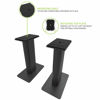 Picture of Kanto SP9 Desktop Speaker Stands for Small/Medium Bookshelf Speakers & Compact/Mid-Size 2”-4” Studio Monitors | 8.3" Tall | Rotating Top Plate | Hidden Cables | ¼”-20 Mounting | Pair | Black