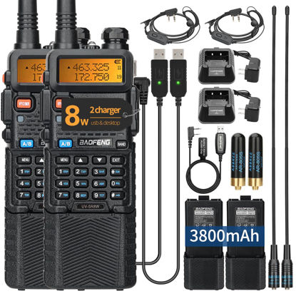 BAOFENG UV-5R 8W High Power 3800 MAH Long Battery Dual Band Intercom -  Baofeng Radios 
