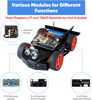 Picture of SunFounder Robot Car Kit for Raspberry Pi, 4WD HAT Module, Ultrasonic Sensor, Velocity Measurement Module etc. Electronic DIY Robot Kit for Teens and Adults, Raspberry Pi/TF Card/Battery not Included