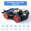 Picture of SunFounder Robot Car Kit for Raspberry Pi, 4WD HAT Module, Ultrasonic Sensor, Velocity Measurement Module etc. Electronic DIY Robot Kit for Teens and Adults, Raspberry Pi/TF Card/Battery not Included