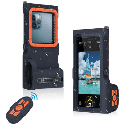 Picture of Willbox Professional Remote Control Diving Phone Protective Case, Outdoor Swimming Snorkeling Surfing Underwater Photo Video Housing for No More Than 6.9 Inch Smartphones