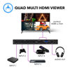 Picture of OREI Quad Multi HDMI Viewer 4 in 1 Out, HDMI Switcher 4 Ports Seamless Switcher and IR Remote Support 1080P for PS4/PC/DVD/Security Camera, HDMI Switch VGA Output - HD-401MV