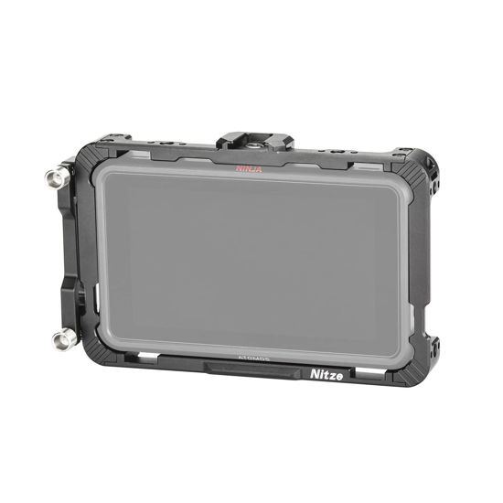 Picture of Nitze Ninja V Cage for Atomos Ninja V/Ninja V Plus/Shinobi/ZATO Connect with HDMI Cable Clamp, Built-in NATO Rail and Cold Shoe - JT-A02A