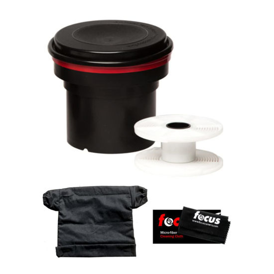 Picture of Paterson PTP114 Super System-4 Developing Tank with Auto Load Reel (35mm) Bundle with Darkroom Changing Bag for 35mm and 120mm Film (XL) and Focus Microfiber Cleaning Cloth (3 Items)