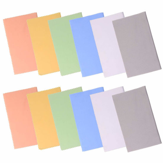 Picture of Mini Skater 12 Pack Microfiber Cleaning Cloths for Eyeglasses Sunglasses Electronics Lenses Camera Phone Screens Glass