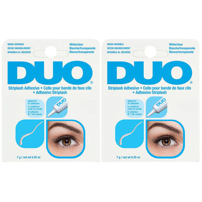 Picture of DUO Strip Lash Adhesive White/Clear, for Strip False Eyelash, 0.25 oz, 2-Packs