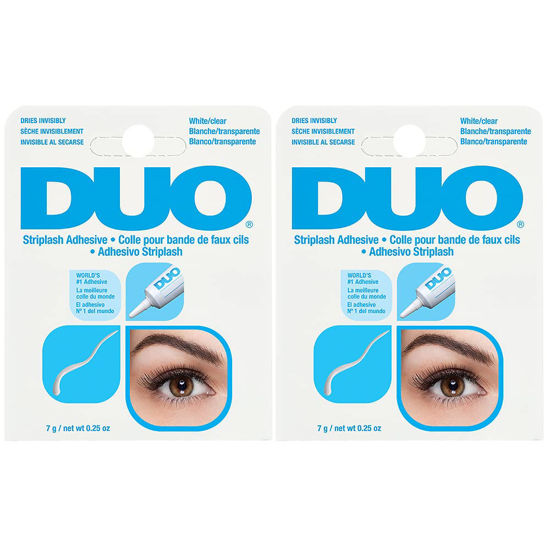 Picture of DUO Strip Lash Adhesive White/Clear, for Strip False Eyelash, 0.25 oz, 2-Packs