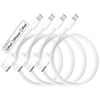 Picture of Apple MFi Certified iPhone Charger 3 ft 4 Pack, Lightning to USB Cable Foot,Fast Charging Cables Cord for 13 Pro Max/12 Mini/11/XR/Xs/X/8/7/6/iPad Pro/Air/Mini-3 Feet White