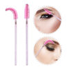 Picture of 200PCS Crystal Mascara Wands Disposable Eyelash Eyebrow Spoolie Brush for Makeup Eyelash Extensions (Pink)