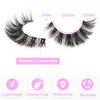 Picture of False Eyelashes Clear Band Fluffy Mink Lashes Natural Look Wispy Cat Eye Lashes 5D Fluffy Eyelashes Pack by Kiromiro