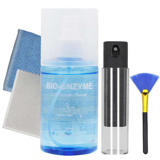 Picture of Screen Cleaner Spray,Large Screen Cleaner Bottle 200ml - Touchscreen Cleaner, Computer Screen Cleaner,TV Screen Cleaner - Cleaning kit for Laptop, iPhone, Ipad - Microfiber Cloth Reuseble