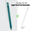 Picture of KELIFANG Silicone Case Sleeve Cover Compatible with Apple Pencil 2nd Generation, Protective Skin Holder Grip and Tip Cap Accessories for iPad Pro 11/12.9 inch, Forest Green