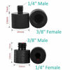 Picture of VIZEMO 4 Pcs Aluminum Camera Screw Adapter Thread 1/4" Male to 3/8" Female and 3/8" Male to 1/4" Female Adapter Set for Camera Monitor, Tripod, Microphone Mic Stand Mount（4 PCS）