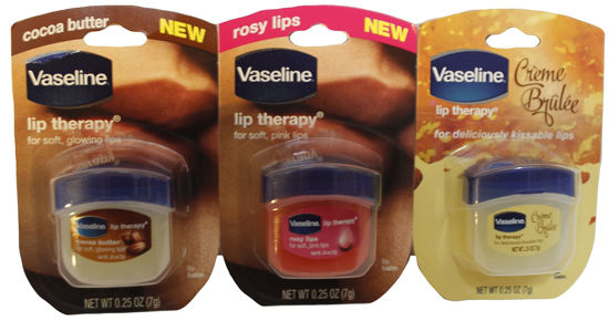 Picture of Vaseline Lip Therapy Bundle - Creme Brulee, Rosy Lips & Cocoa Butter, 0.25 Ounce (Pack of 3)