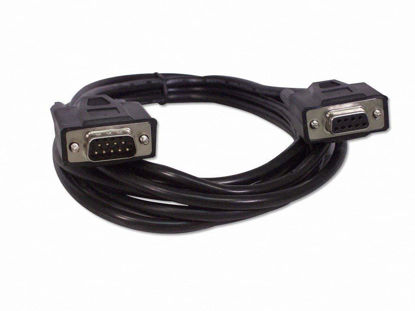 Picture of YCS basics Black 6 Foot DB9 9 Pin Serial / RS232 Male/Female Extension Cable