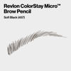 Picture of Revlon ColorStay Micro Eyebrow Pencil with Built In Spoolie Brush, Infused with Argan and Marula Oil, Waterproof, Smudgeproof, 457 Soft Black (Pack of 1)