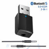 Picture of Upgraded USB Transmitter Receiver 2-in-1, Mini Bluetooth V5.0+EDR Adapter for TV PC Headphones Car Home Stereo, Wireless Audio Adapter with 3.5mm AUX, USB Power Supply/No Driver Required