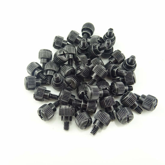 Picture of Honbay 40PCS 6#-32x5 M3.5 PC Computer Case Thumbscrews Thumb Screws (Black zinc)