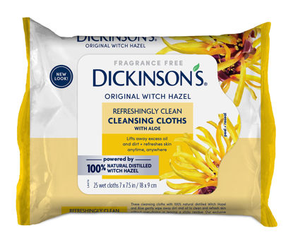 Picture of Dickinson's Original Refreshingly Clean Daily Cleansing Cloths, Witch Hazel and Aloe, 25 Count