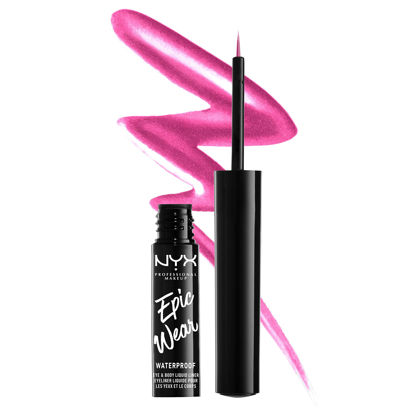 Picture of NYX PROFESSIONAL MAKEUP Epic Wear Metallic Liquid Liner, Long-Lasting Waterproof Eyeliner - Fuschia Metal