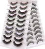 Picture of Veleasha Eyelashes 10 Pairs Russian Strip Lashes 5 Styles Mix Pack D Curl False Eyelashes for Eye Makeup (D06-H)