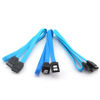 Picture of ZRM&E 3-Pack Blue SATA 3.0 Cable with Locking Latch High Speed SATA III Flat Data Cord for Hard Drive HDD SSD (1 x Straight to Right Angle + 2 x Straight to Straight)