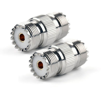 Picture of DHT Electronics 2pcs RF coaxial coax adapter UHF female to female SO-239 SO239