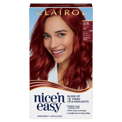 Picture of Clairol Nice'n Easy Permanent Hair Dye, 6TR Truest Red Hair Color, Pack of 1