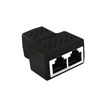 Picture of RJ45 Ethernet Splitter Connector Adapter?1 to 2 Port Female Socket Adapter Interface Ethernet Cable 8P8C Extender Plug LAN Network Connector for Cat5, Cat5e, Cat6, Cat7 (1 Adapter)